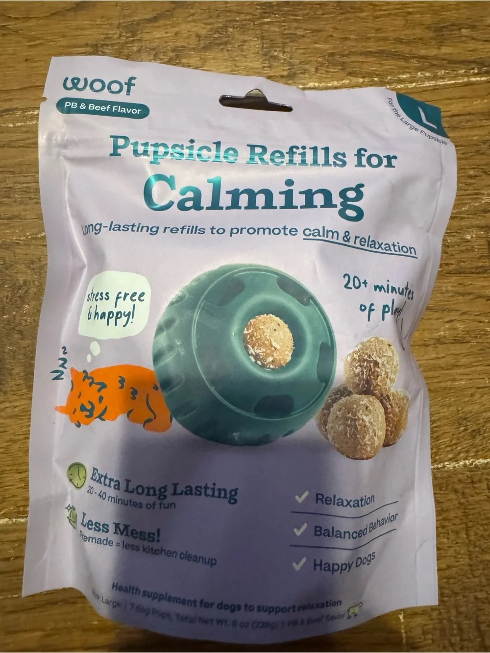 Woof Pupsicle Large Calming Refill pops L NEW